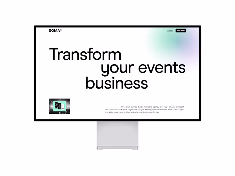 Cover image for SOMA - A Digital Marketing Agency | Webflow Development