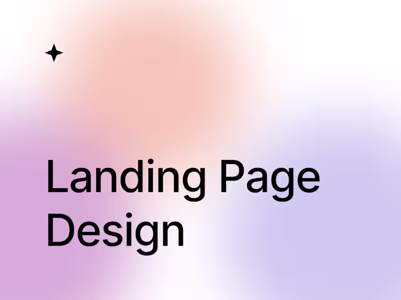 Cover image for Landing Page Design