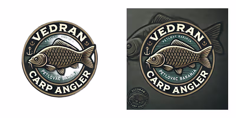 Cover image for AI-assisted logo design for a carp fishing brand.