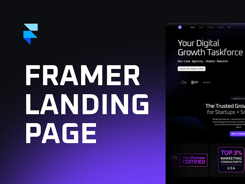 Cover image for Conversion-Optimized Framer Landing Page