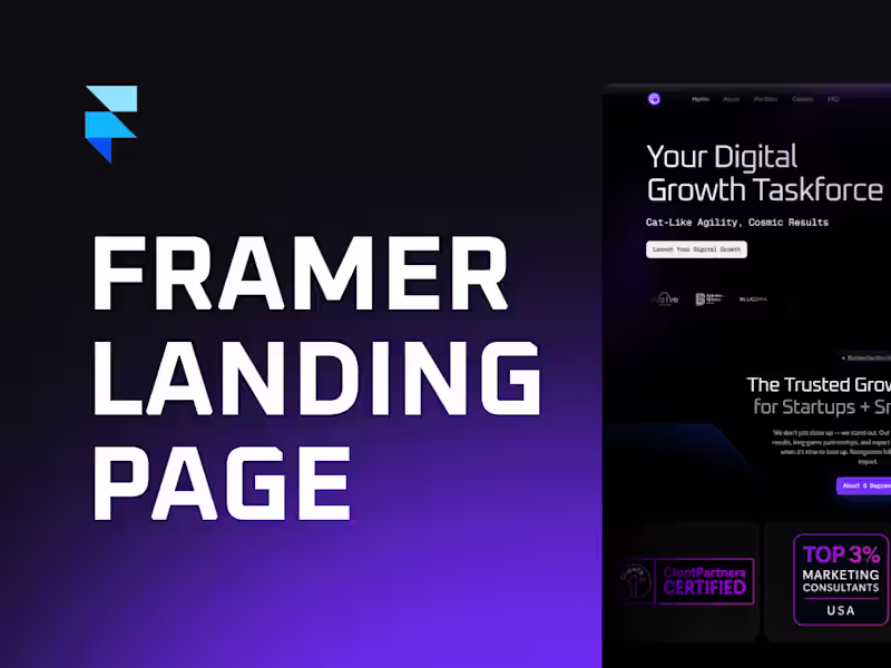Cover image for Conversion-Optimized Framer Landing Page