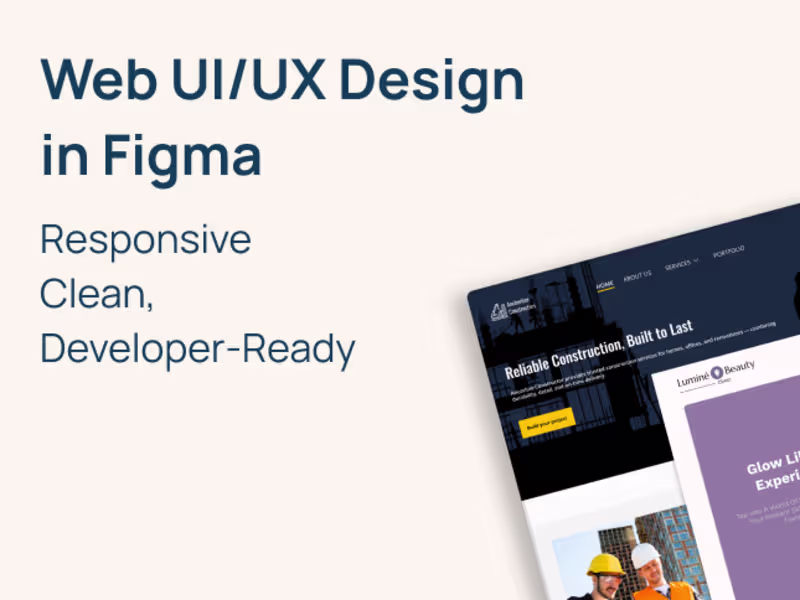 Cover image for Modern UI/UX Landing Page Design in Figma (Responsive & Clean)