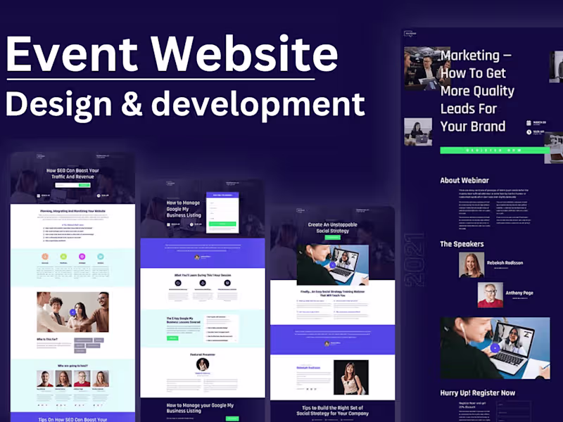 Cover image for I will bulld event management website or event ticket website 