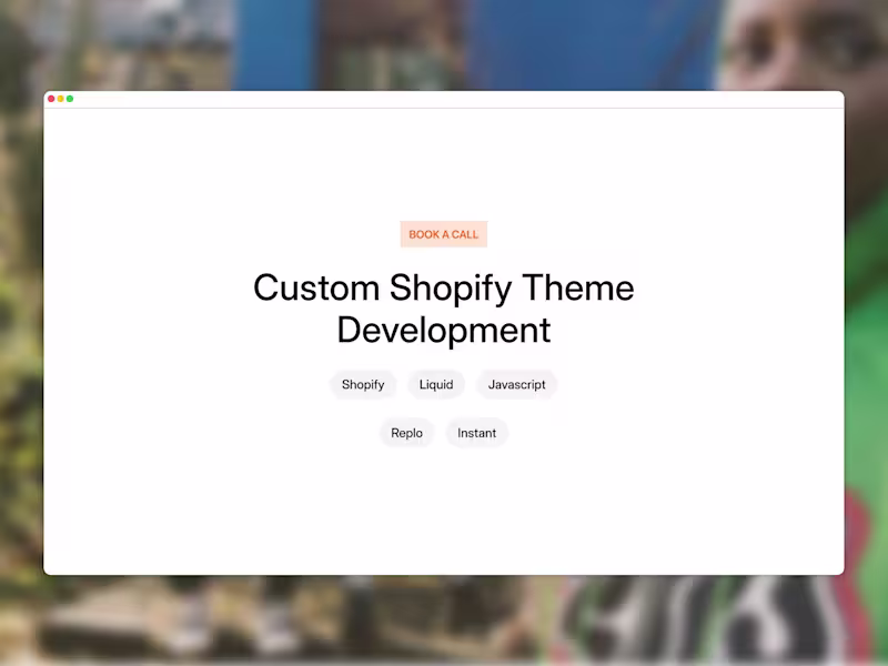 Cover image for Custom Shopify Theme Development