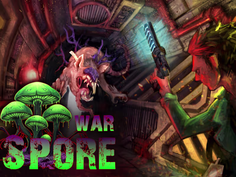 Cover image for My upcoming game called SporeWar. Available to wishlist on S...