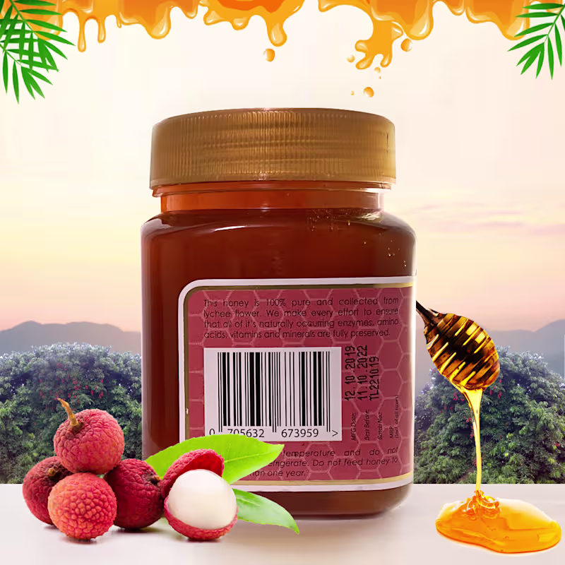 Cover image for Tropica - Honey Product Label with Background Design