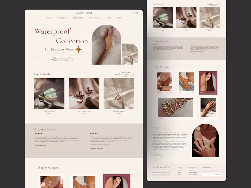 Cover image for Luxury Jewelry Brand Landing Page Design