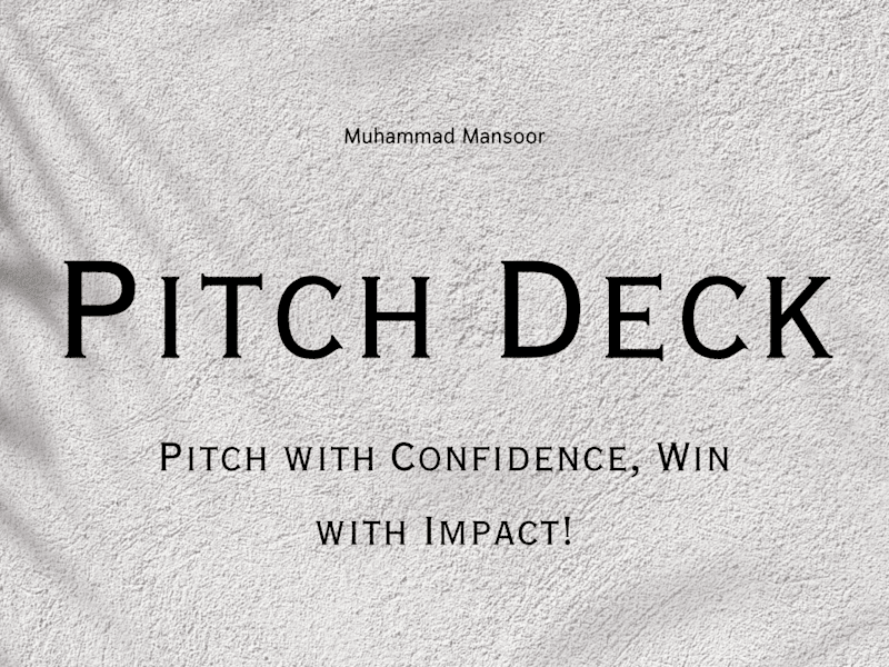 Cover image for Graphic Designing | Pitch Deck | Presentation Design
