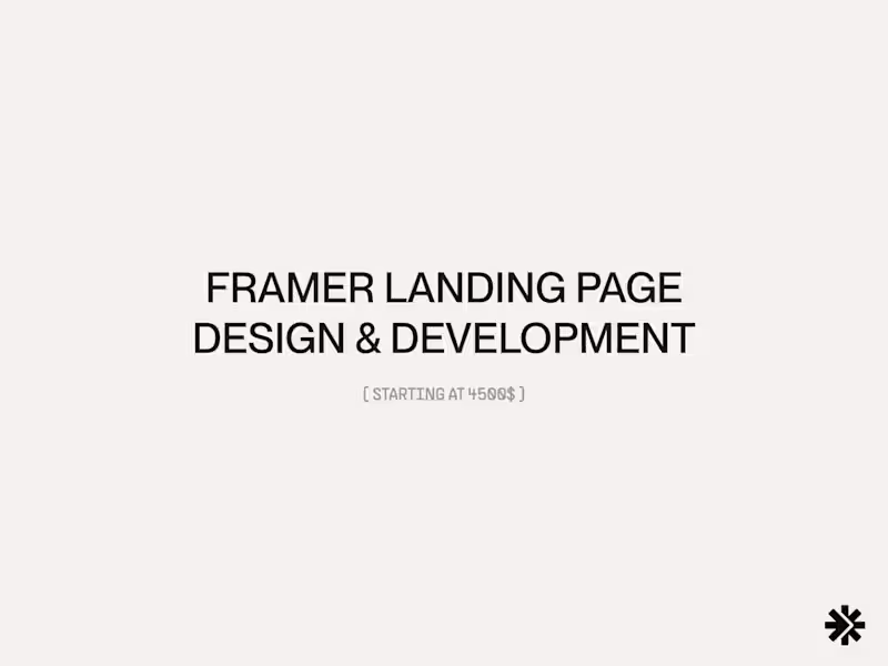 Cover image for Framer Landing Page Design & Development