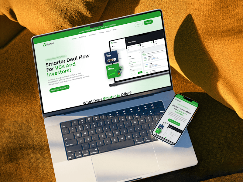 Cover image for Website Redesign for Siphter.io – A Platform Connecting Startups