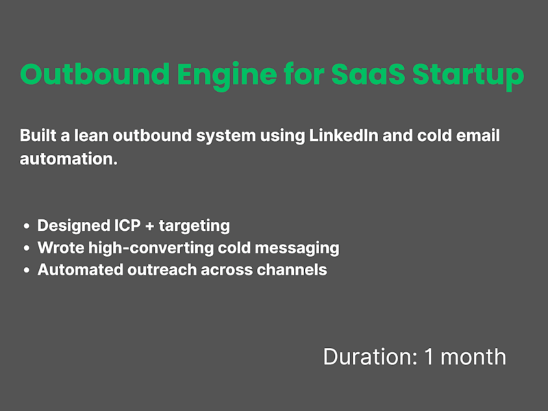 Cover image for Outbound System for SaaS Startup