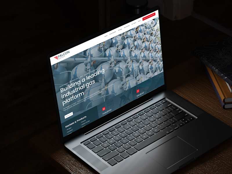Cover image for Falcon Gases Website & Logo Design