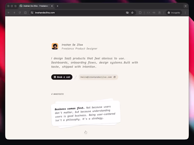 Cover image for I working on my portfolio