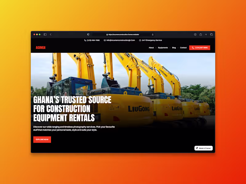 Cover image for Acumen Construction Website Redesign
