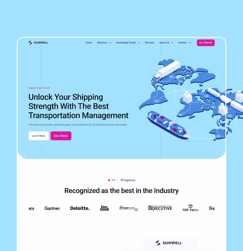 Cover image for Shipwell, B2B SaaS Built on Webflow