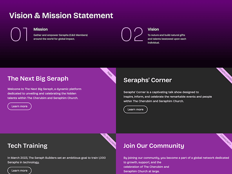 Cover image for The Seraph Builders - A Standard Religious Organization Website