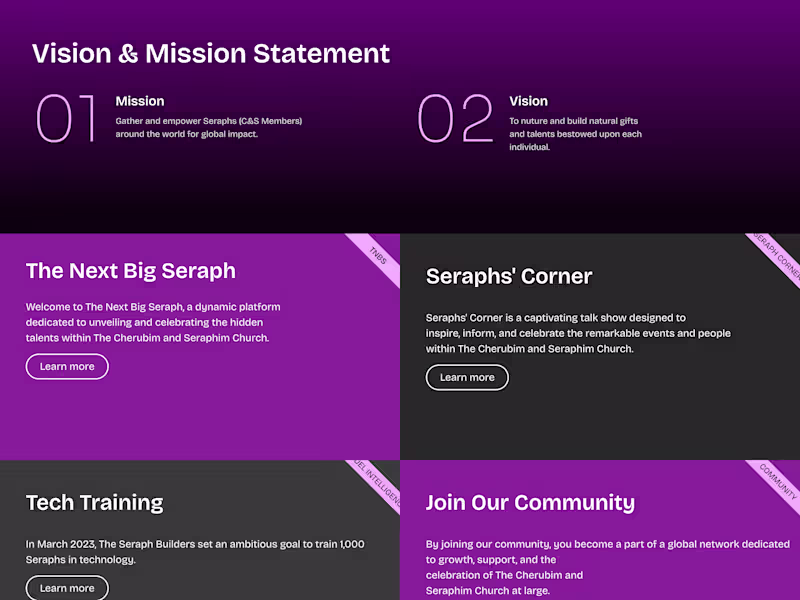Cover image for The Seraph Builders - A Standard Religious Organization Website