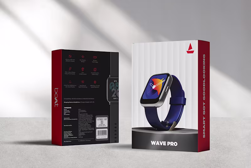 Cover image for boAt Smart Watch Packaging Re-design :: Behance