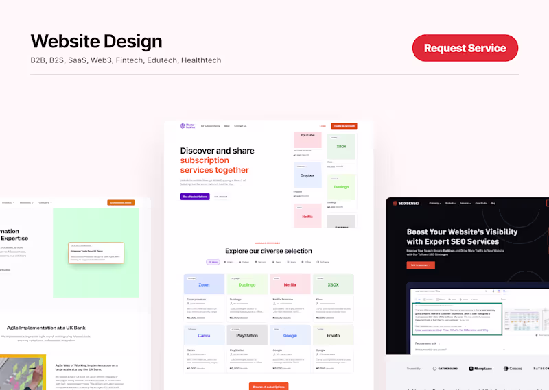 Cover image for Website UI UX Design