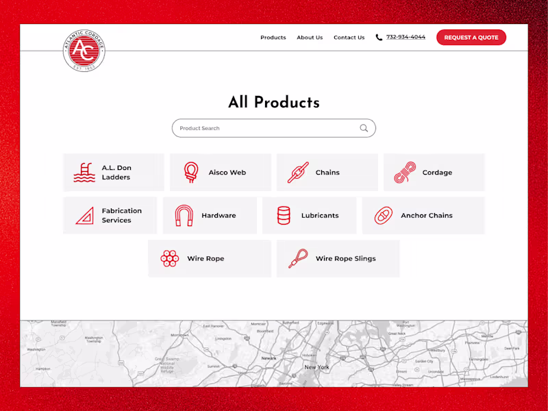 Cover image for Atlantic Cordage's comprehensive catalog features key catego...