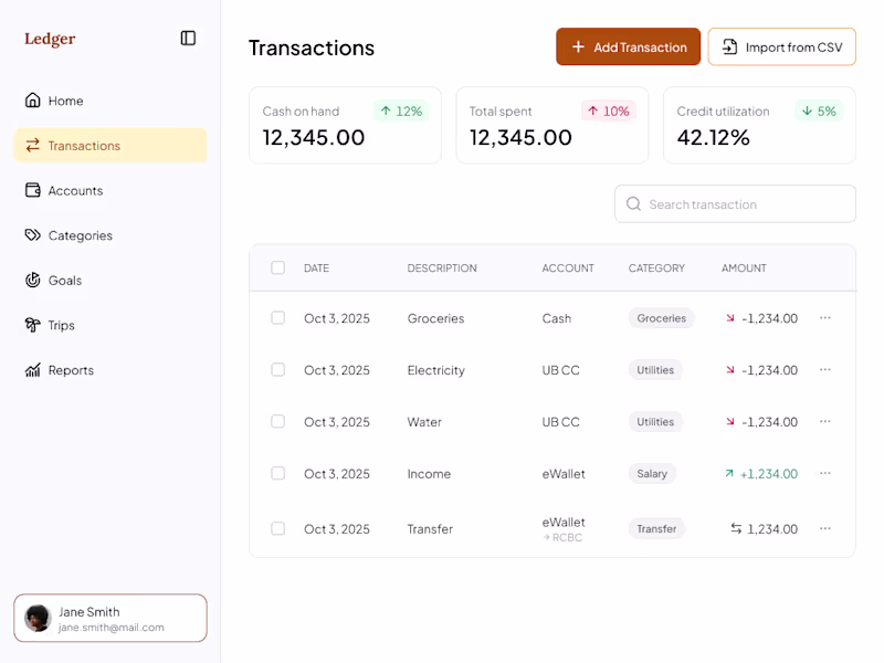 Cover image for Work in progress designs for a personal finance SaaS app.