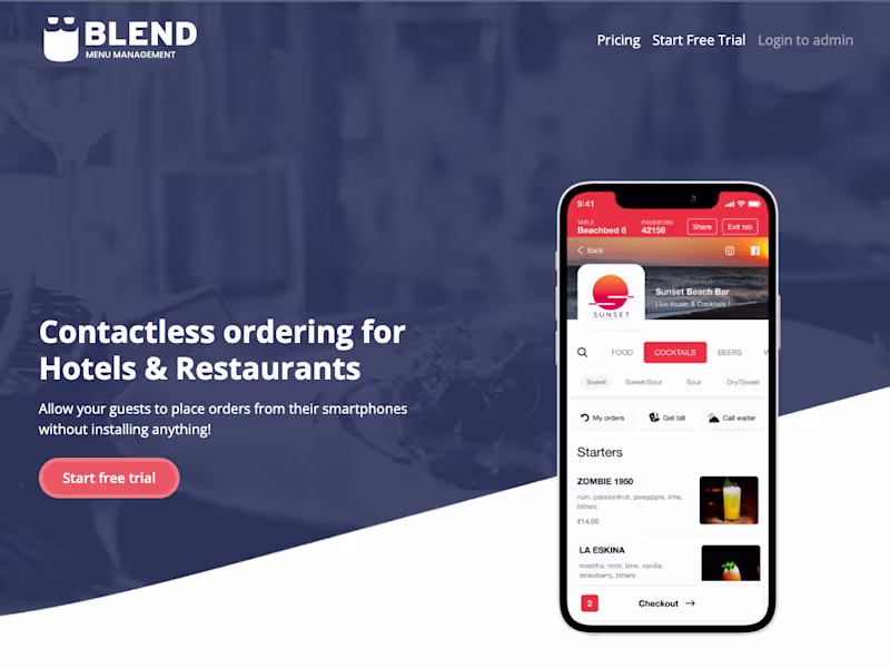 Cover image for Blend Menu
Blend is a QR