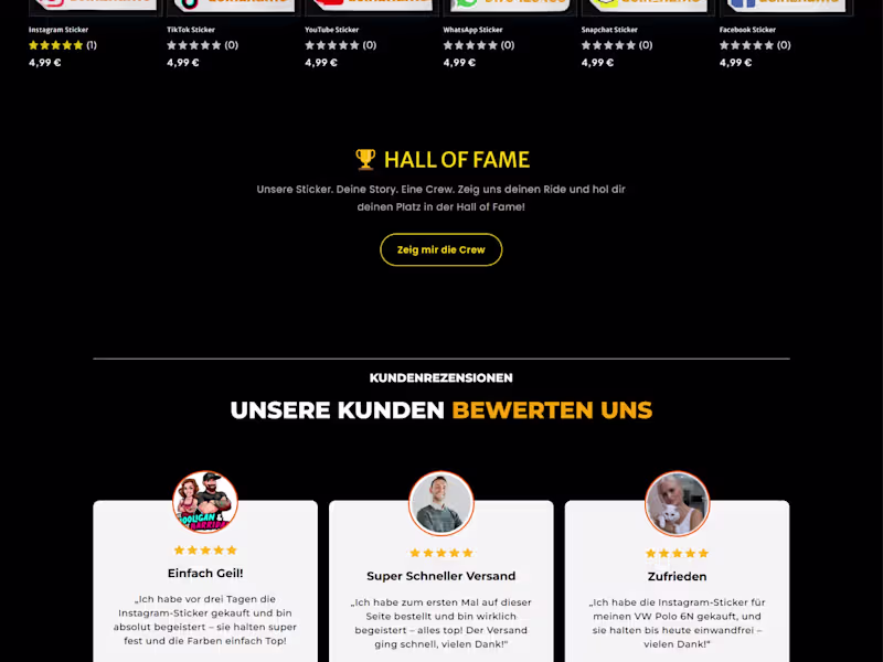 Cover image for Custom Sticker E-commerce Store