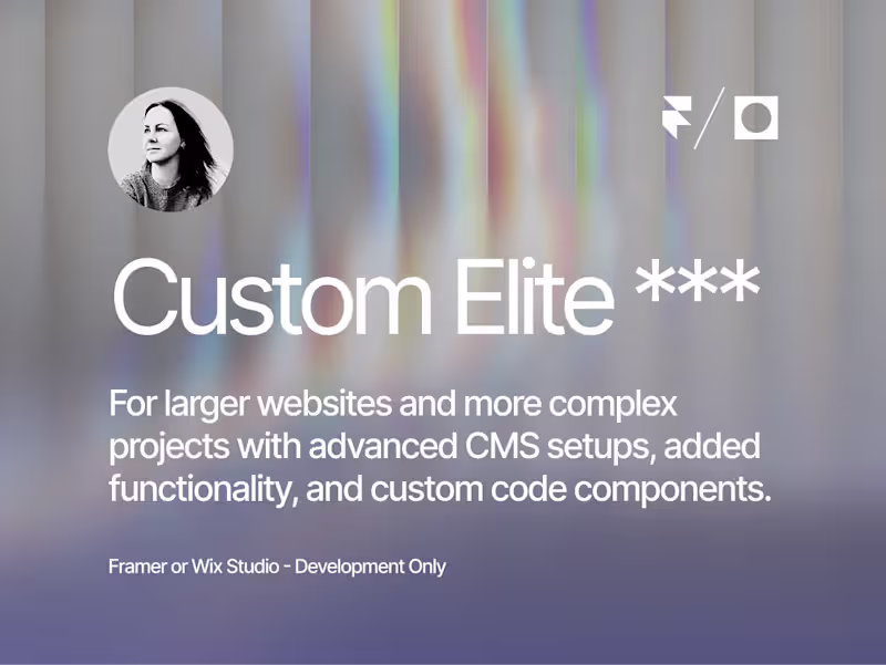 Cover image for Figma to Framer or Wix Studio Development ***