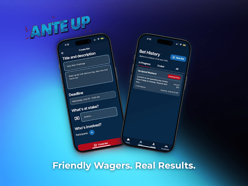 Cover image for Ante Up – Social Betting App Development