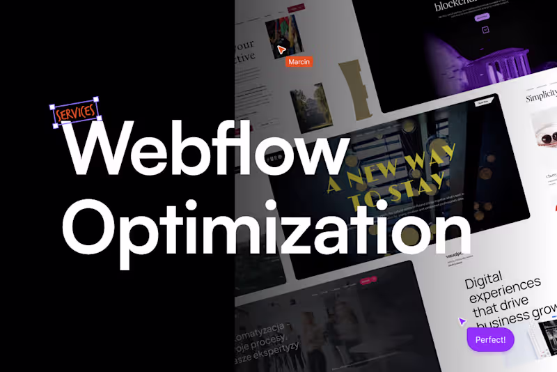 Cover image for Webflow / Optimization