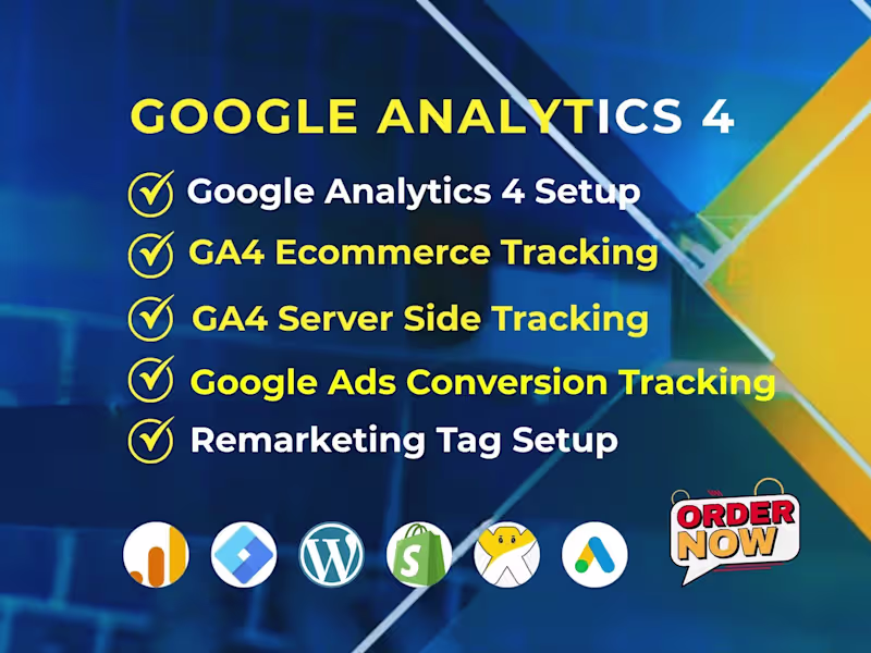 Cover image for Google Analytics 4, GA4, GA4 Ecommerce Tracking,  Remarketing 