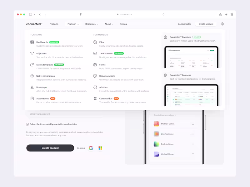 Cover image for Product Features Dropdown.