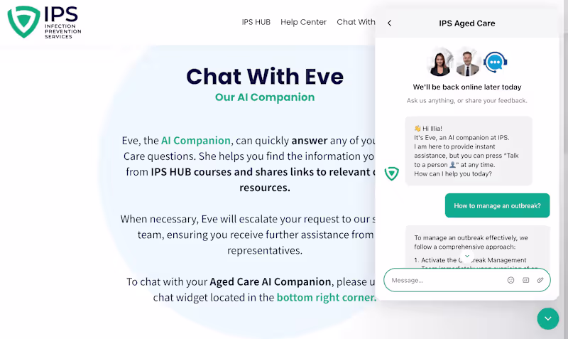 Cover image for Intercom AI Chatbot "Eve"