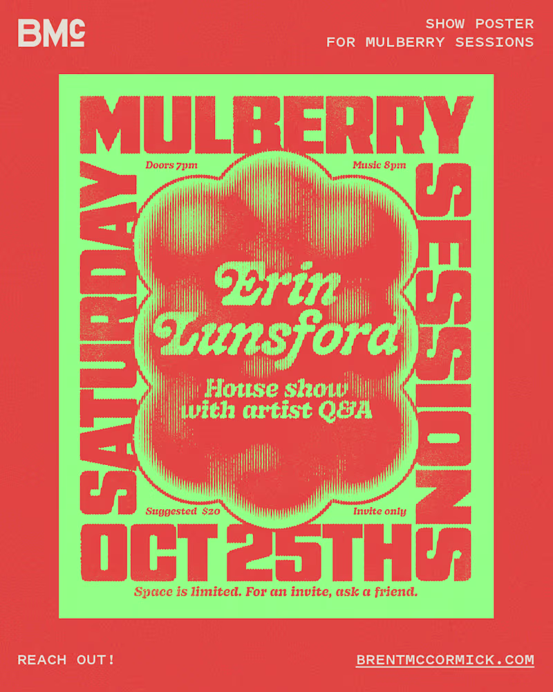 Cover image for Hey there. Here is a concert poster design for a house show ...