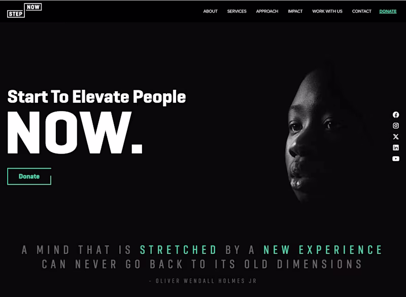 Cover image for Step Now Charity Website