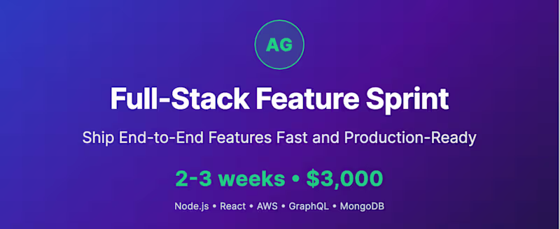Cover image for Full-Stack Feature Sprint (Node.js + React)