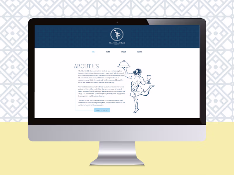 Cover image for med grill & bar - website design & build