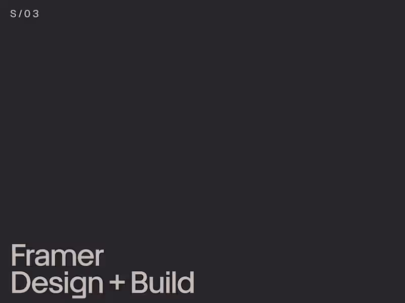 Cover image for Framer Design & Build