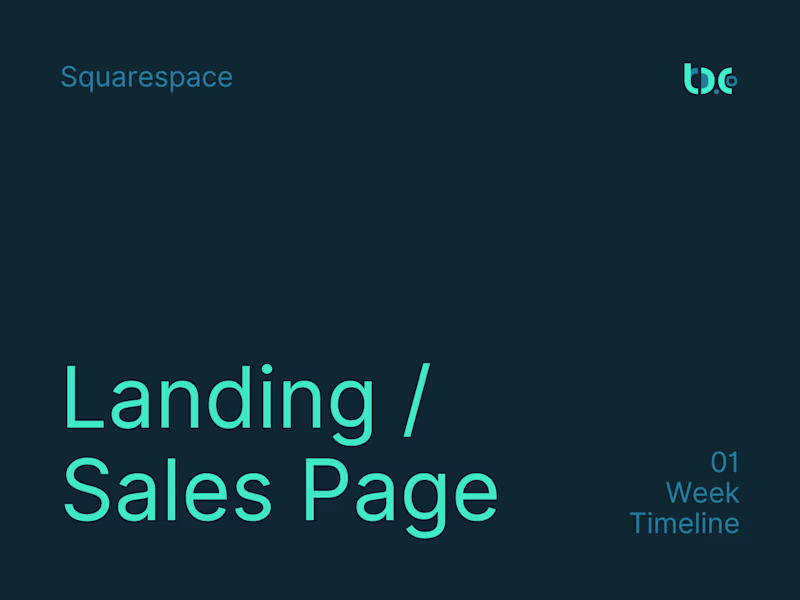 Cover image for Squarespace Landing/Sales Page