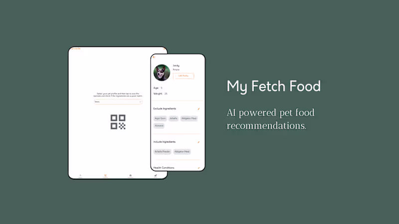 Cover image for My Fetch Food: AI Pet Food Search