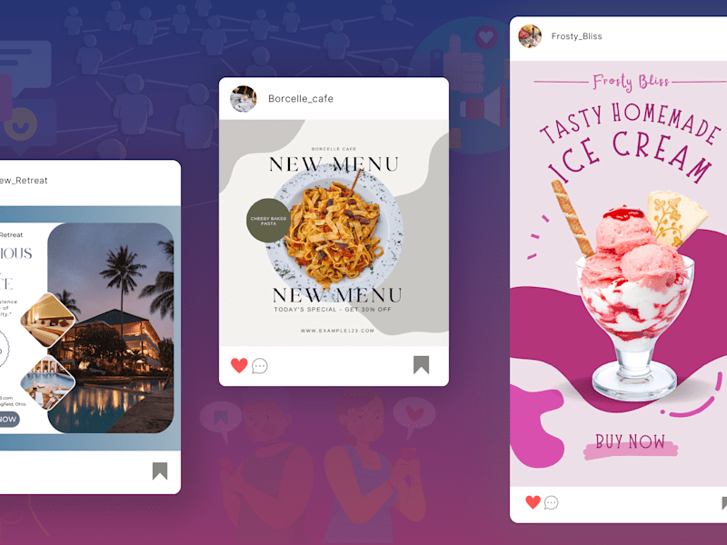 Cover image for attractive social media posts for instagram, facebook, ads