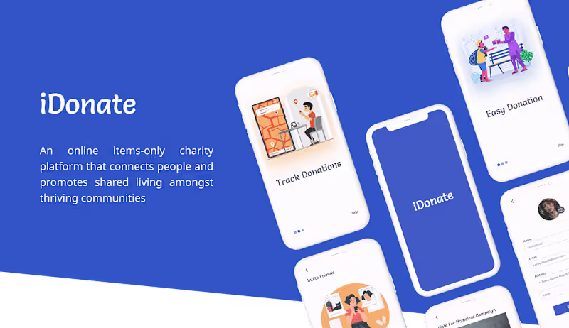 Cover image for iDonate App Case Study on Behance