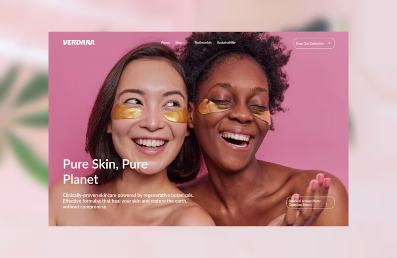 Cover image for VERDARA Landing Page Design