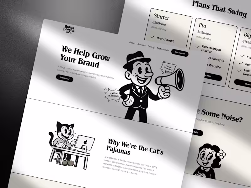Cover image for BrandBooster & Co. Framer Template Design