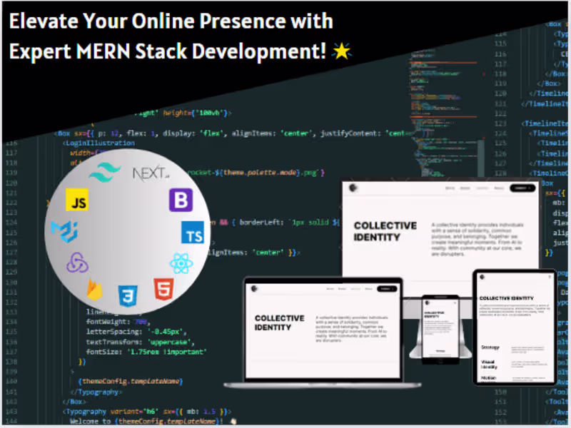 Cover image for Full Stack Web App according to your needs