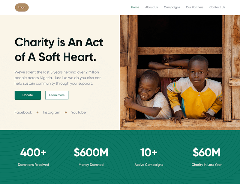 Cover image for Charity Organization Website Design