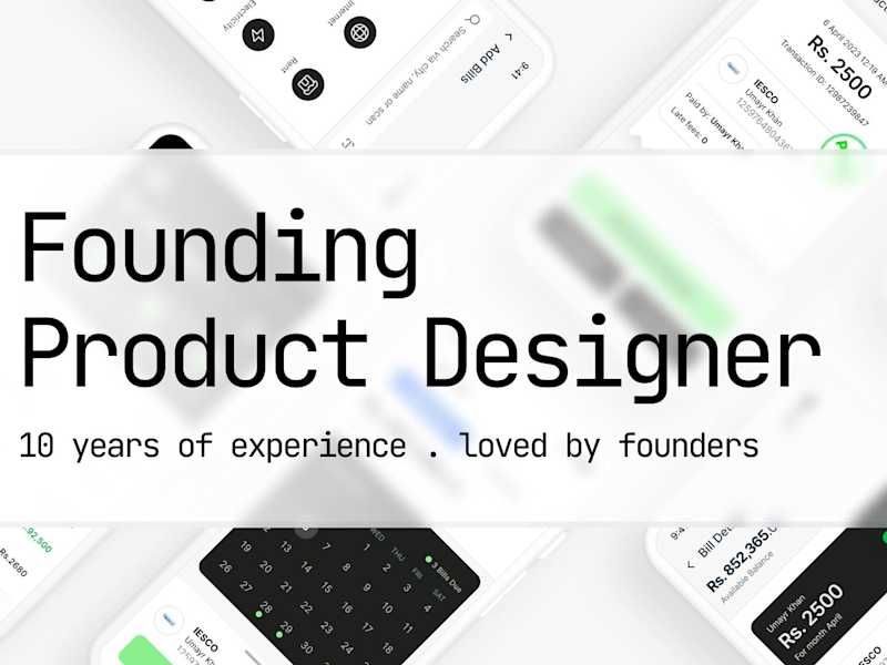 Cover image for Product design services for early stage startup founders.