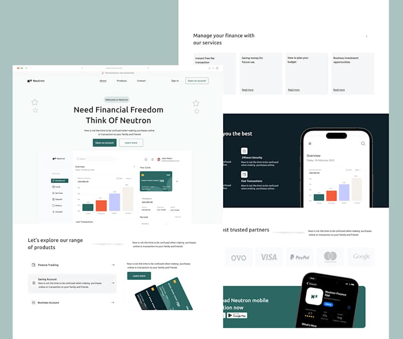 Cover image for Fintech landing page