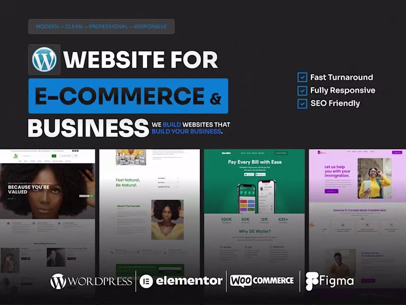 Cover image for  WordPress Designer | WordPress Expert | Elementor Designer 