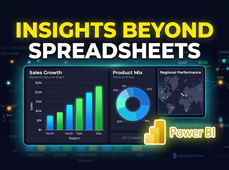 Cover image for I will turn your Data into Clear Dashboards & Reports